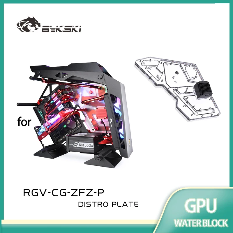 Distro Plate Ddc Pump Combo - BYKSKI RGV-CG-ZFZ-P Solução de Canal de