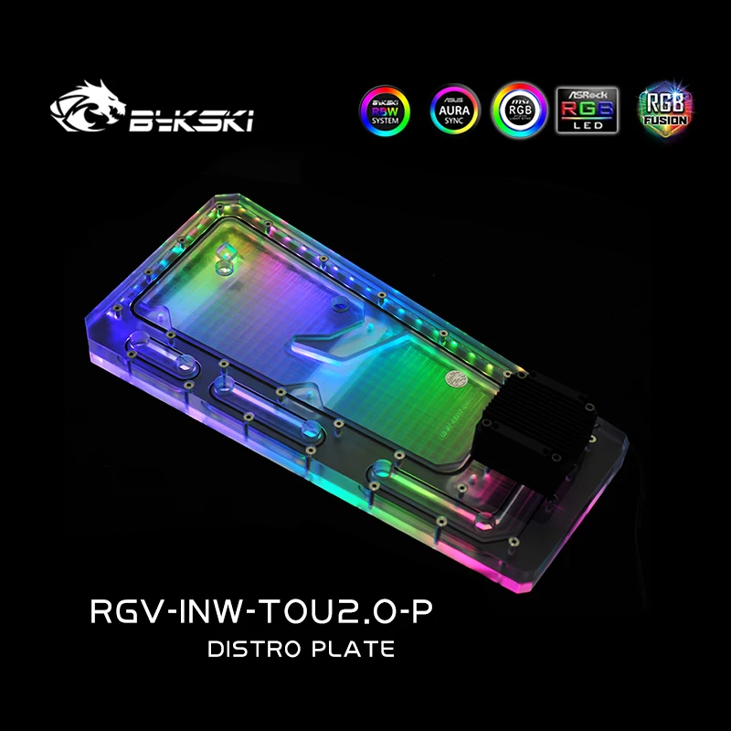 Placa acrílica BYKSKI Solução  - Distro Plate Ddc Pump Combo avaliação e preço